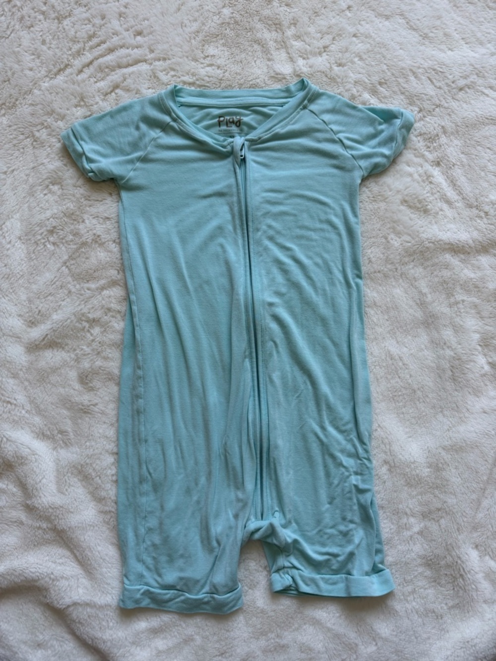 Little Sleepies Aqua Shorty Zippy. Size 3T.
